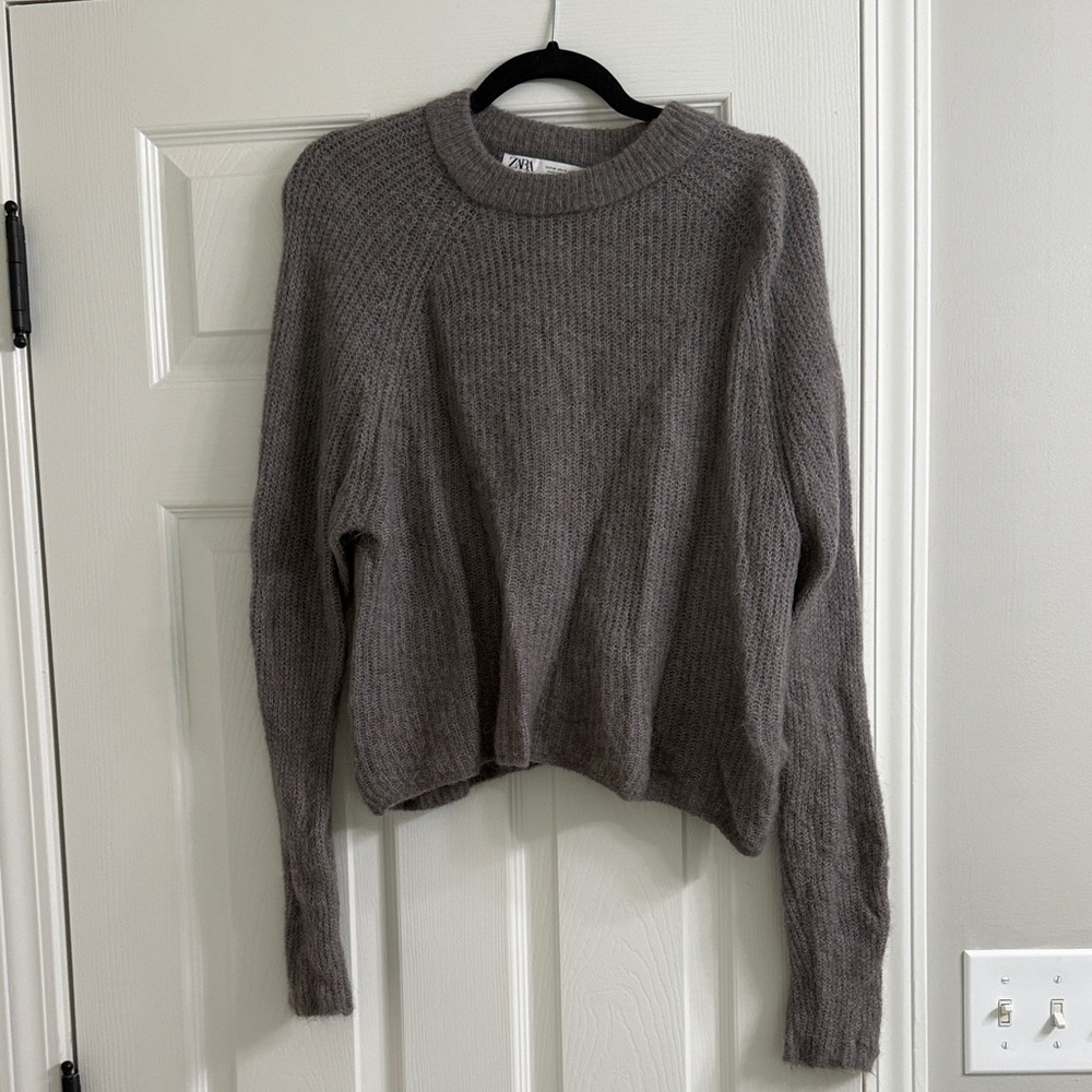 Zara Charcoal Crew Neck Sweater